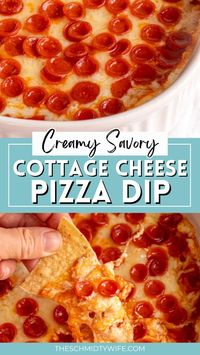 Prepare to wow your guests with this Creamy Savory Cottage Cheese Pizza Dip! Perfect for snacking, it boasts a blend of cottage cheese, marinara sauce, mozzarella cheese, and mini pepperoni. Add some punch to your party food by customizing with different pizza toppings - from diced peppers, onions and olives to aromatic garlic. Ideal for game day gatherings or casual parties, this protein-packed dip promises a delicious treat everyone will love!