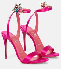 Goldie Joli 100 Satin Sandals in Pink - Christian Louboutin | Mytheresa