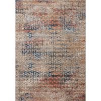 Mainville Chevron Polypropylene Orange/Blue Area Rug
