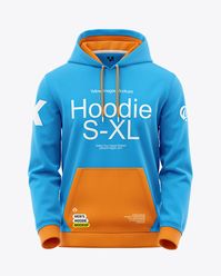 Men's Hoodie with Kangaroo Pocket Mockup - Front View