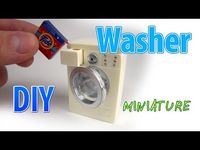 DIY Realistic Miniature Washer | DollHouse | No Polymer Clay! - YouTube