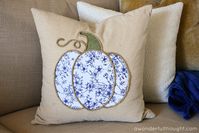 Blue Pumpkin Pillow - A Wonderful Thought