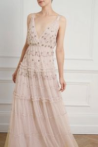 Neve Embellished Gown in Pearl Rose