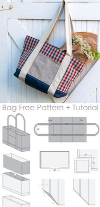 Farmers Market Tote Bag Tutorial + Pattern