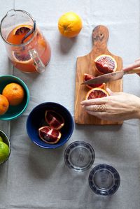 Sangria w/ Txakoli + Blood Orange Recipe by Aran Goyoaga | west elm