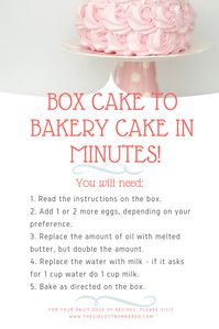 Convert Box Cake Mix to a Bakery Cake In Minutes! - The Girl Outnumbered Desserts #cakes #cakerecipes #cakehacks