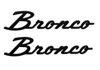 Classic "Bronco" Script Fender Badge Finished in Gloss Black Fits All 2021-2024 Ford Bronco Sold as a Pair of Bronco Script Fender Badges  Two-Way Tape for Easy Installation   No Drilling Required