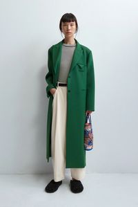 Light Wool Coat Pino Cordera