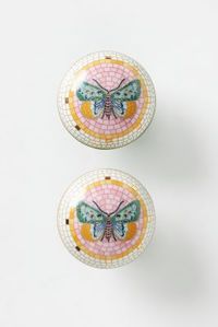 Garden Tile Knobs, Set of 2 | Anthropologie