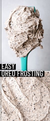 This Oreo frosting combines a classic vanilla buttercream with lots of Oreo crumbs for that irresistible cookies-and-cream flavor. Use it to make cakes, cupcakes, and so much more! Easy to make and SO much better than store-bought.