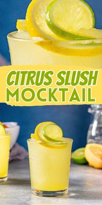 The Citrus Slush is a simple, but super delicious and satisfying non-alcoholic drink. You won't miss the alcohol in this tasty sip! Blending up fresh citrus juices with a touch of sweetener is the perfect recipe for a drink everyone can enjoy!