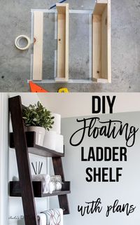 This is the shelf I have been waiting for!! This DIY floating ladder shelf is so genius!