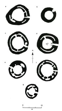 Figure 47: Plans of brochs in the Western Isles region: