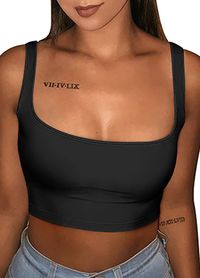 PRICES MAY VARY. Material:90% Nylon and 10% spandex,high stretchy,soft and cozy fabric US Size: S:4-6,M:8-10,L:12-14,XL:16-18 Basic top,club wear,tank top,sleeveless crop top,backless top,solid color,plain,bodycon,tight,all-purpose style Suitable for home,party,club,beach,seaside,dance,yoga,tracksuit,shopping,travel,BBQ,workout Size:S=USA 4-6;M=8-10;L=12-14;XL=16-18;length:65inch We devoted to provide high quality fashion clothes. Our mission is design the most popular and fashionable clothing i