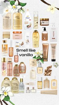 Smell like vanilla. All the products #beauty #vanilla #vanillagirl #products #ogx #aestethic