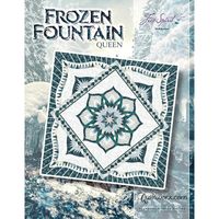 The Frozen Fountain Queen Layout was created in Quiltster by Judel Niemeyer using Mixer elements designed by Judy and Bradley Niemeyer. It includes four sections referred to as Groups A, B, C and D. The A group is a diamond block referred to as the Ice Crystal Star, the B group squares up the