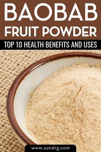 The baobab fruit powder contains various vital vitamins and minerals and is a nutrient-dense, prebiotic food that helps enhance glowing skin.