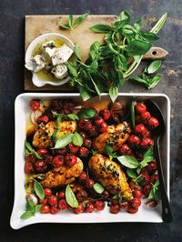 one-tray balsamic roast chicken