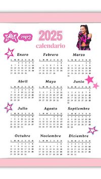 Calendario aesthetic del .mp3 tono rosa