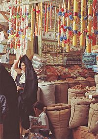 Alshorga-Baghda-Iraq 1980  the femous market of old Baghdad  Photographer :- Haleem Alkhatat