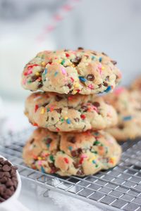 Funfetti Chocolate Chip Cookies - Baking with Blondie