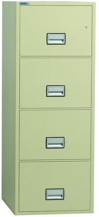 Phoenix Safe LTR4W31 31" 4 Drawer Letter Vertical Fire File Cabinet