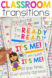 Classroom transitions are a key part of a good classroom management system.  Having engaging and effective transitions can change a classroom's efficiency. Head over to this blog post by a veteran kindergarten teacher for 21 amazing classroom transition ideas.  Add these ideas to your teacher toolbox. With new transition songs, chants, tools and ideas your classroom management can go to the next level. Includes ideas for carpet time, lining up, noisy class ideas, and relaxing transitions.