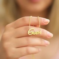 Excited to share the latest addition to my #etsy shop: 14k solid gold necklace, personalized gold gift, necklace for wife, handwritten necklace, birthday gift, jewelry gift for mom,christmas gift https://etsy.me/38CnKE4 #women #minimalist #springring #whitegold #yes #g