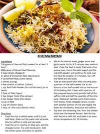 kheema biryani - fauzia kitchen