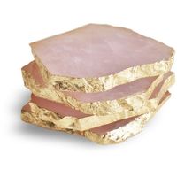 Rose Quartz Coasters with Gold Leaf Edge, set of 4 ❤ liked on Polyvore featuring home, kitchen & dining and bar tools