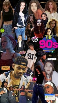 A 1990s collage captures the eclectic and dynamic cultural landscape of this transformative decade, blending diverse elements that defined its pop culture, fashion, and technological evolution. This artistic composition might include imagery associated with grunge fashion, iconic figures like the Spice Girls and Nirvana, popular TV shows like "Friends," and references to the rise of the internet and early digital technology.