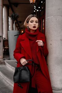 #winter #deep #red #beautiful #coat #clothes #clothing #outfits #ideas