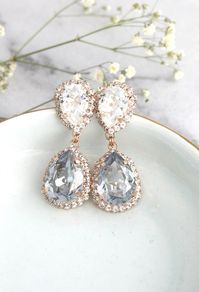 Dusty Blue Earrings Bridal