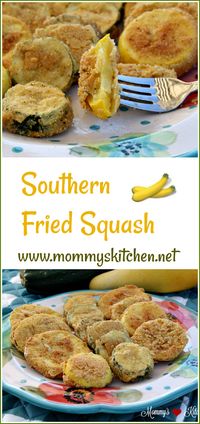 Mommy's Kitchen - Recipes from my Texas Kitchen!!! Fried squash is a classic southern side dish that uses garden-fresh yellow and zucchini squash. #squash #gardening #gardenfresh #recipes #mommyskitchen #vegetables #southern #ontheblog