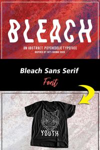 This is Bleach font. An all caps sans-serif font that smells of PBR and dive bars, inspired by 90’s grunge rock.  Includes: three styles (left wave, right wave, natural) (all font filetypes) all caps numbers & punctuation web ready (svg) free updates #fonts #sansserif #grungefont #rockfont #ads