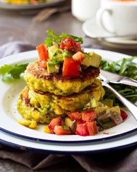 Bill Granger's Corn Fritters with Avocado Salsa