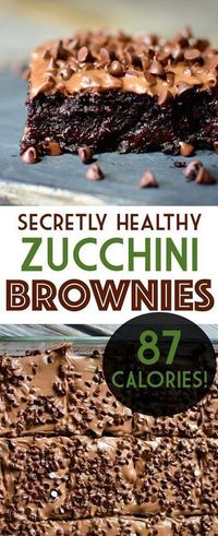 Have you ever wished you could have a huge, rich gooey brownie for under 100 calories? Well now you can with these zucchini brownies!