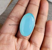 Welcome To Our Shop:- Bani Thani Jewels Description:-  Style:- Chalcedony Ring Benefits of Chalcedony Ring:- It promotes emotional balance, alleviating feelings of anxiety, stress, and negativity. This gemstone encourages feelings of serenity and inner peace, making it a perfect companion for those seeking emotional healing and stability. Beyond its calming effects, Aqua Chalcedony also facilitates clear communication Occasion:- Christmas Gift, Birthday Gift, Anniversary Gift, Valentine's Gift,