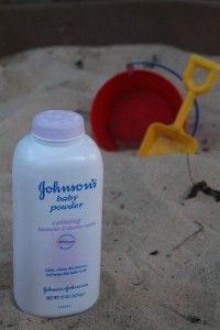 Bug free sand box: 1 large bottle of cinnamon 1 large bottle of baby powder Mix well into the sand before play…