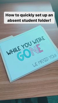 Back to School Activities | Absent Student Folders with Labels – AimeesEdventuresLLC