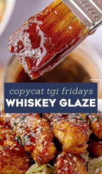 This Copycat TGI Fridays Whiskey Glaze (also previously called Jack Daniels Sauce), is the perfect blend of sweet and savory. It's amazing on chicken, beef, pork, seafood, veggies and more! #whiskey #glaze #tgifridays #jackdaniels