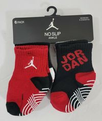 Jordan Socks No Slip Ankle Newborn Infant Socks 6 Pair Baby Socks 6-12 months. The Condition is New.