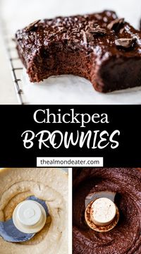 Rich and fudgy Chickpea Brownies with hidden healthy ingredients! These naturally vegan, egg free, and gluten free treats are easy to make and ready in 30 minutes.