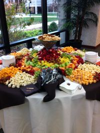 Fruit , cheese cracker display