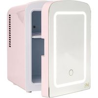 Mini Fridge [Upgrade], Small Fridge Rapid Cooling 4 Liter/6 Cans Skincare Fridge, Cooler and Warmer Refrigerators for Bedroom, Cosmetics, Office Pink