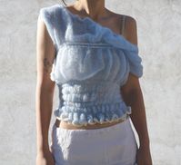 made with mohair and a little wool #knitting #crochet #diy #rucheddress