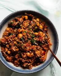 One-pot Moussaka beef rice pilaf