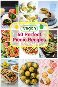 40 awesome vegan picnic recipes. The summer is here and the sun is shining. It's time to picnic. In this guide you will find 60 tasty and easy to make picnic recipes for eating lunch outdoors. There are sandwiches and wraps, pies and tarts, salads and dessert. #picnic #picnicrecipes #veganpicnic #4thofjuly #vegan4thofjuly #veganrecipes #summervegan #eatingoutdoors #vegansandwiches #veganwraps #vegantarts #veganpies #vegansalads #vegandesserts #summerrecipes #vegan #lunchbox