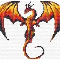 Green Dragon Cross Stitch