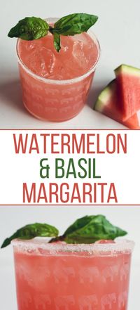 Watermelon & Basil Margarita Recipe